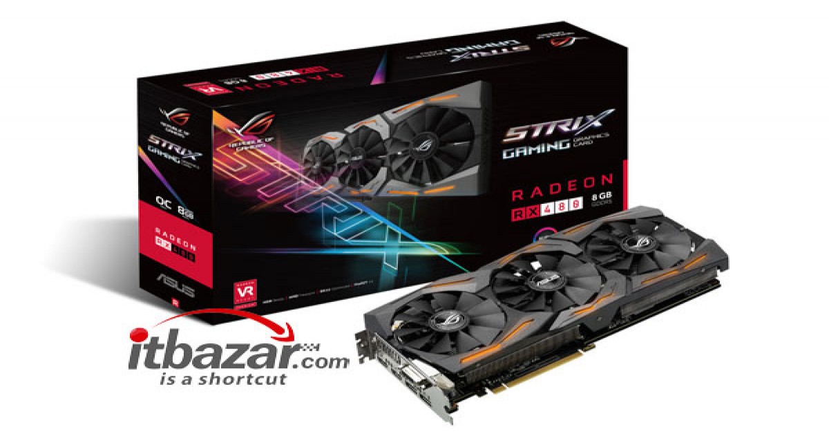 کارت گرافیک گیمینگ ایسوس STRIX RX 480 سازگار با واقعیت مجازی