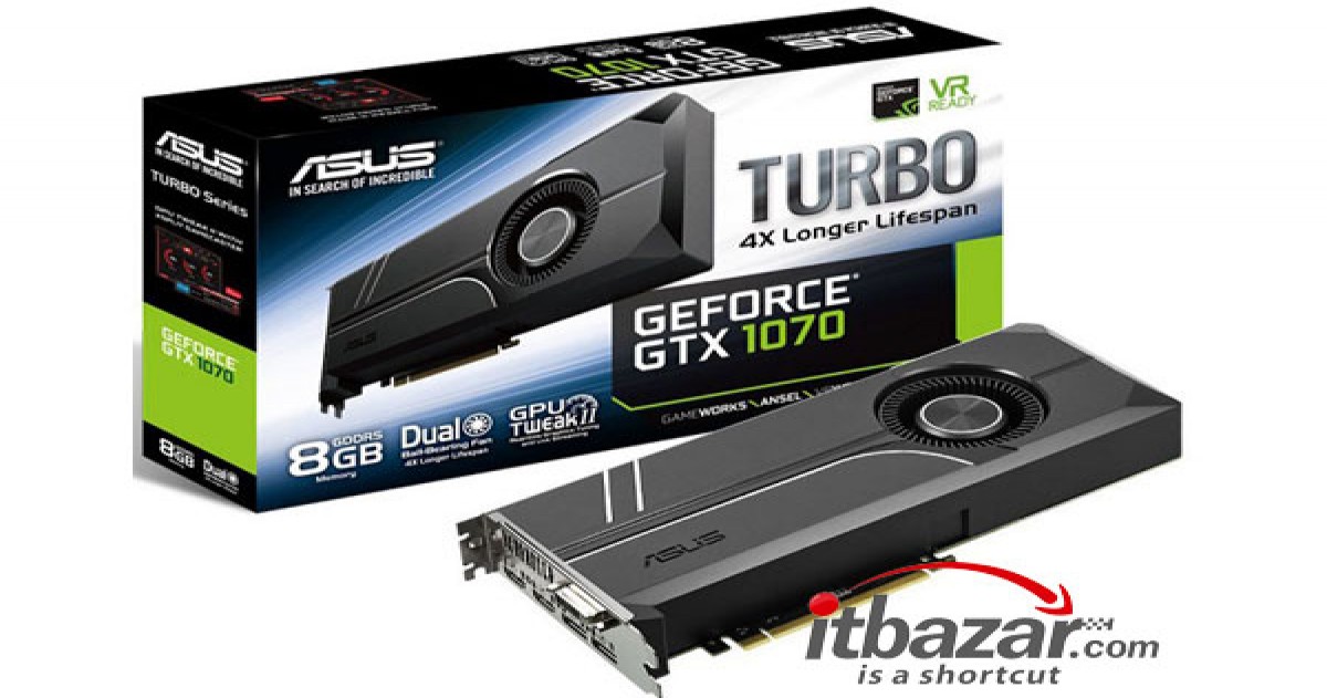 کارت گرافیک ایسوس GTX 1070 Turbo