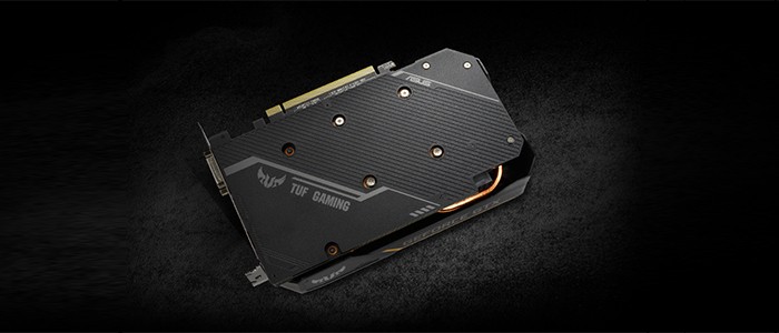 نمای پشت کارت گرافیک ایسوس GeForce GTX 1660 Ti EVO OC 6GB