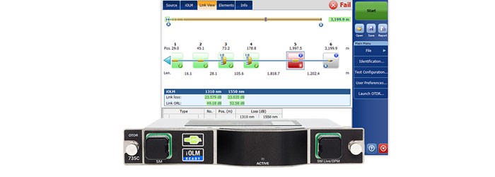 تستر فیبر نوری اکسفو FTBX-735C 