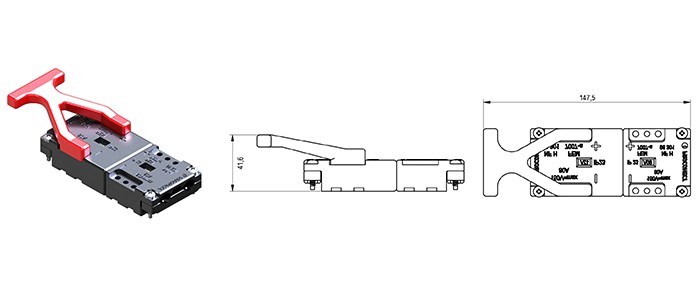 سوکت لیفتراکی UPS با دسته پروکانکت NF 80 80A