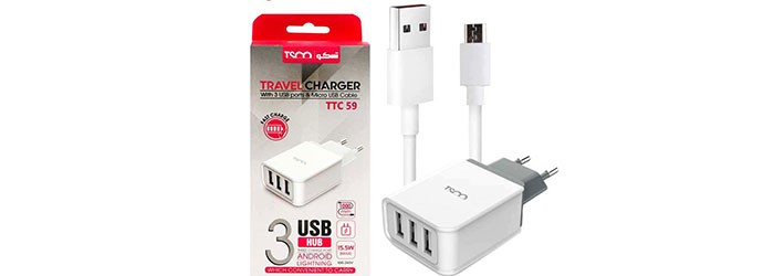 شارژر گوشی موبایل تسکو TTC 59 با کابل MicroUSB