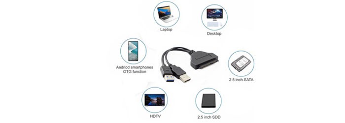 کابل تبدیل USB به 3 SATA مدل 035